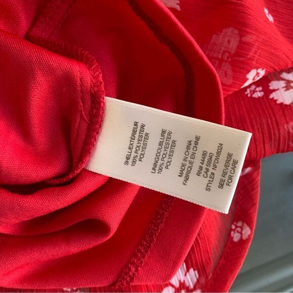 NORDSTROM RED FAUX WRAP DRESS - Picture 15 of 15